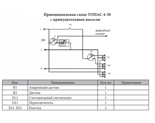 Монтажная схема Топас 4 Пр